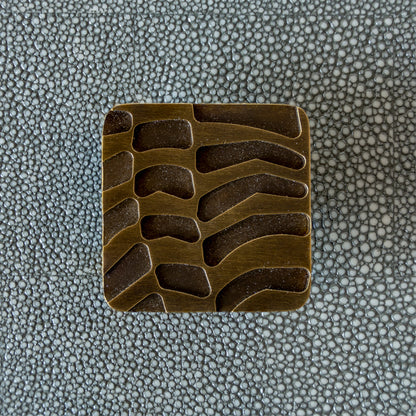Detail of Treasure box Trinket box  in soft green shagreen 