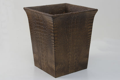 Square Crocodile waste paper bin