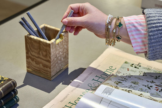 Luxury wooden pen pot by Henry Forwood