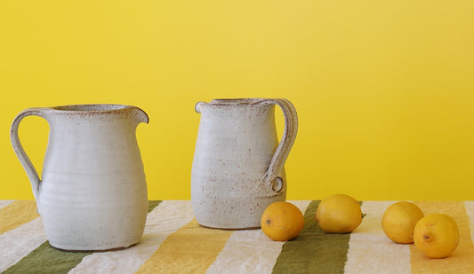 Artisan White Stoneware Jug