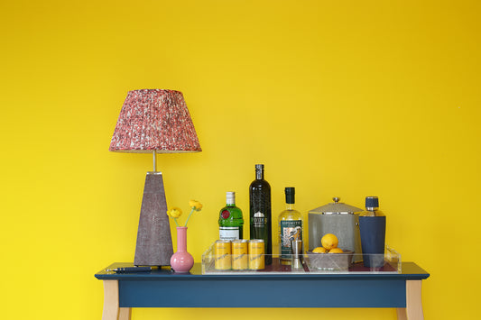 Steeple Table Lamp in Mulberry Shagreen