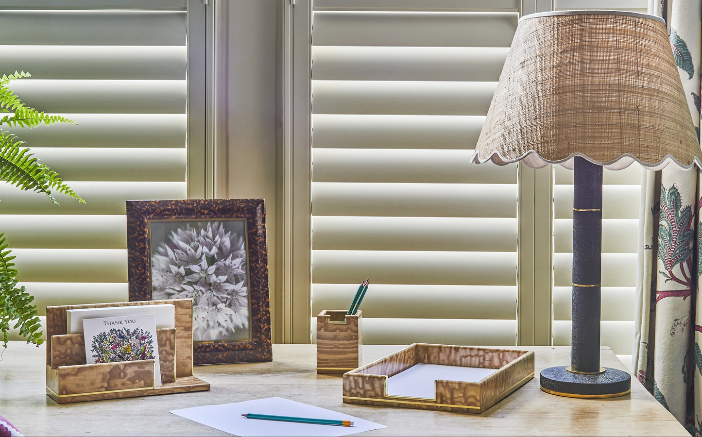 Desk Lamp | Seal Brown Shagreen