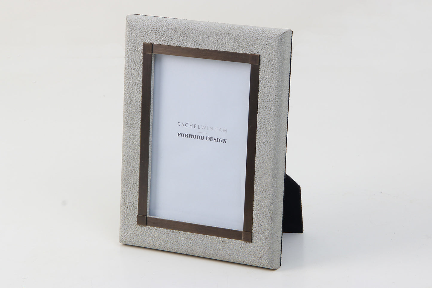 Linen white 6x4 photo frame featuring eco-friendly shagreen texture