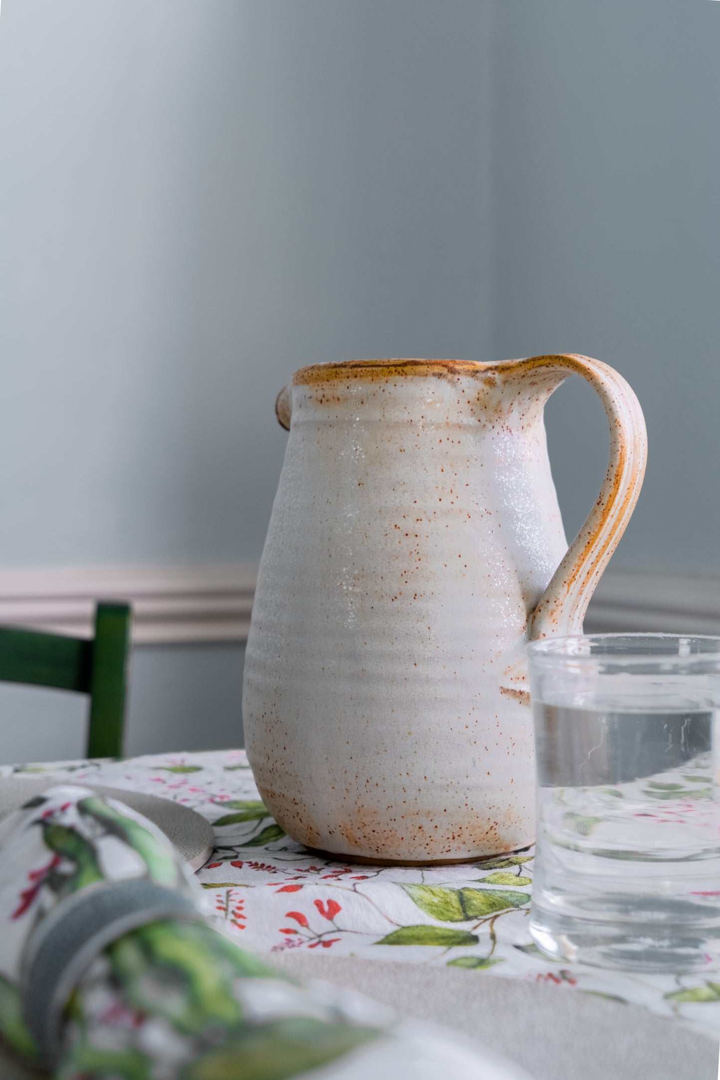 Artisan White Stoneware Jug