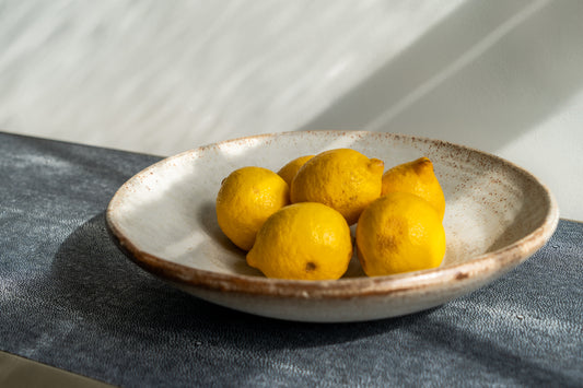 handmade white serving bowl fruit bowl salad bowl
