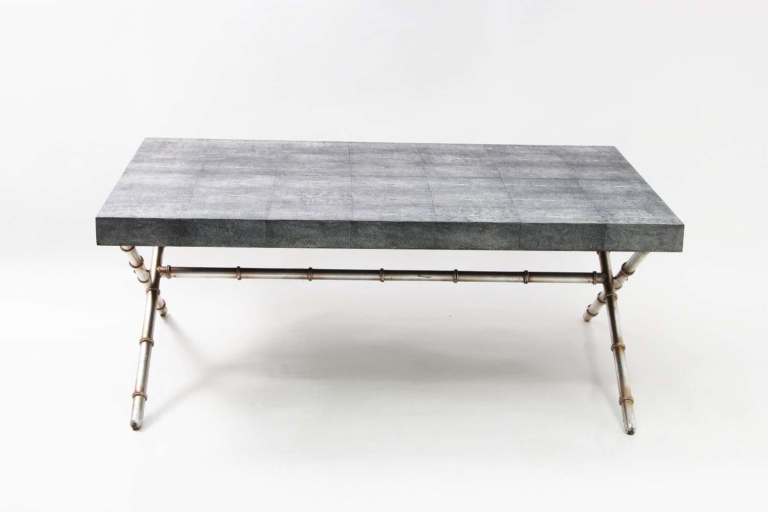 coffee table Dining table Shagreen & silver table