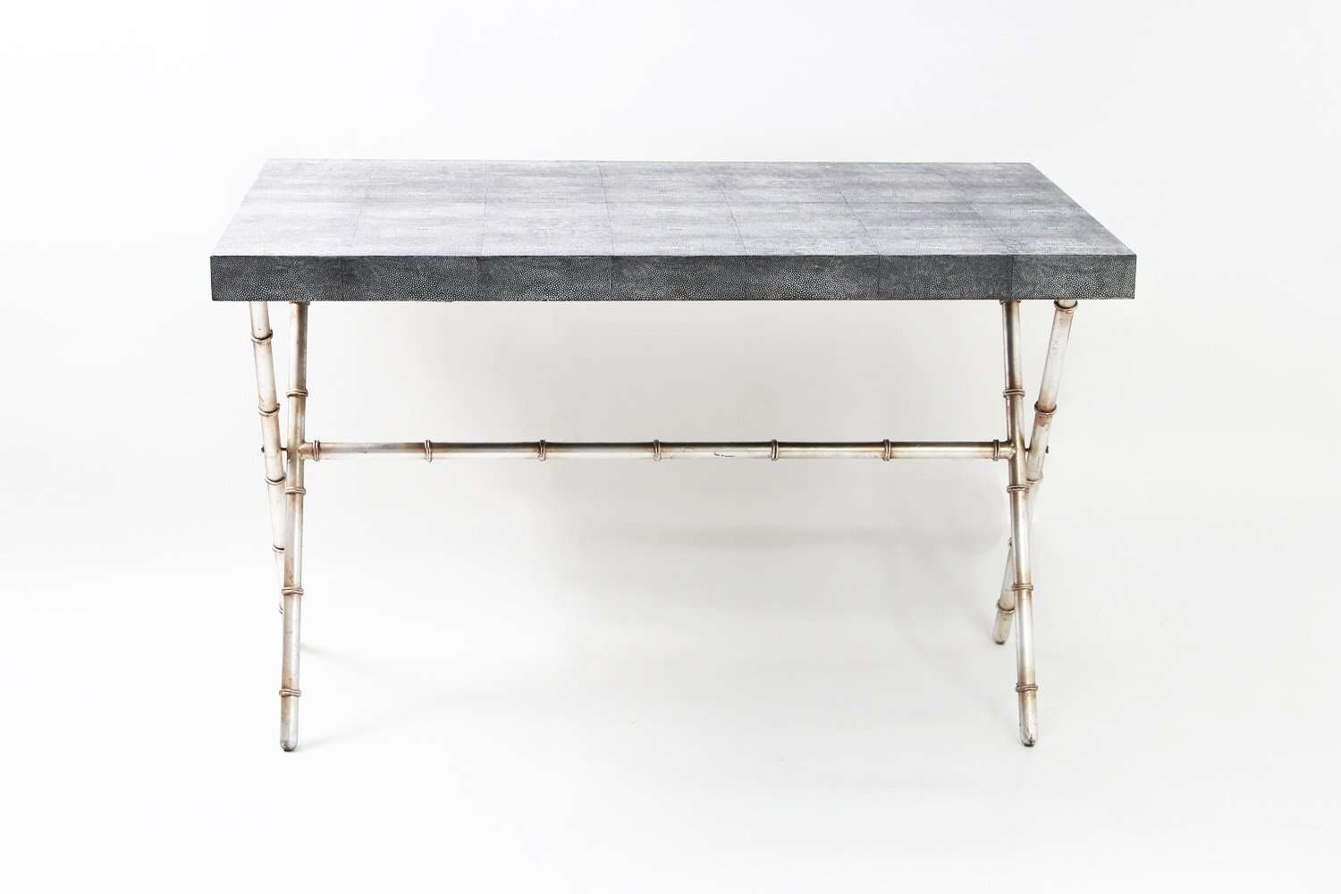 Campaign table dining table coffee table Charcoal shagreen