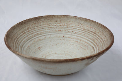Artisan White Stoneware Serving / Display Bowl