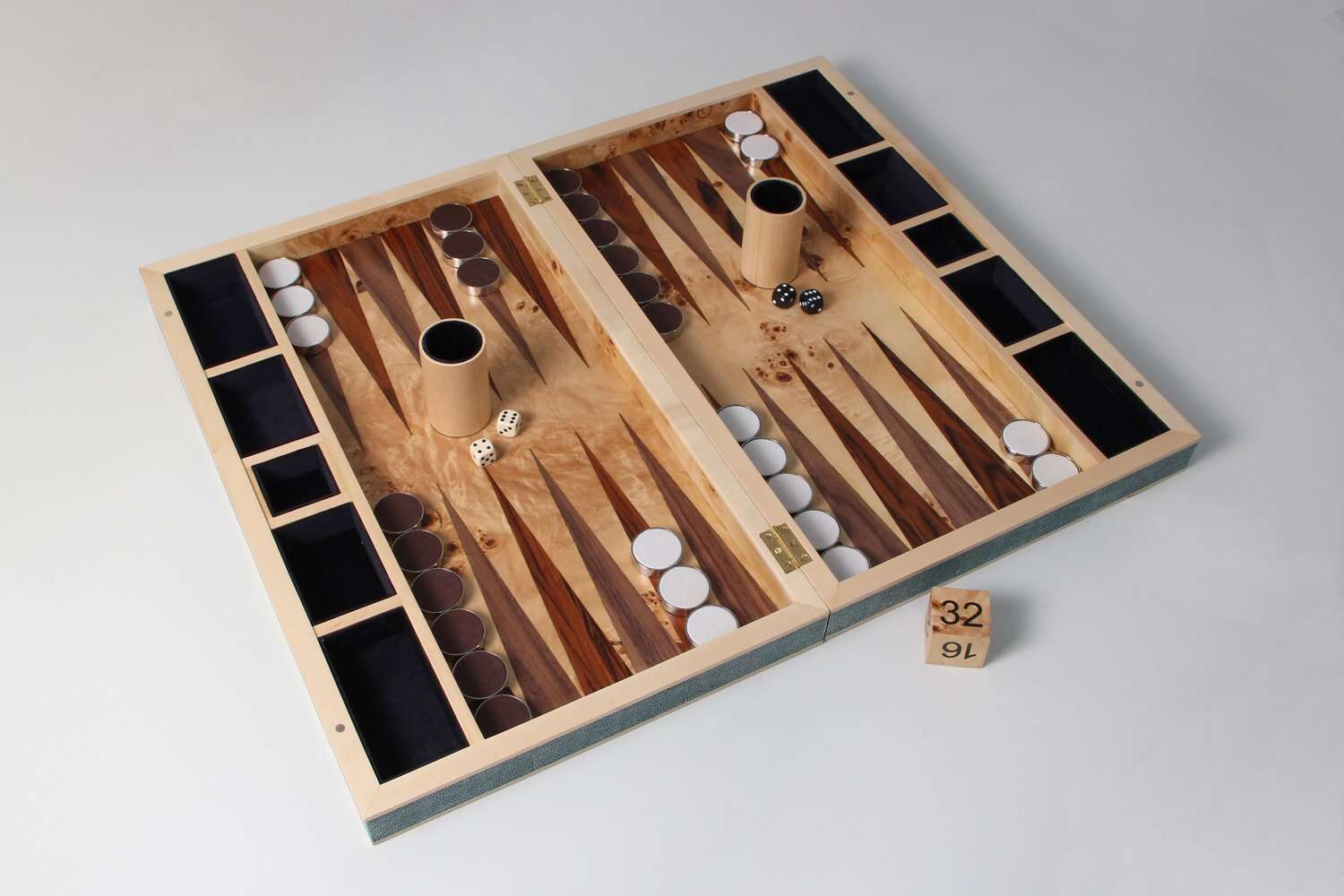 Luxury shagreen backgammon board Backgammon set
