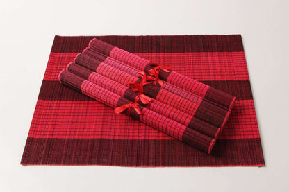Bamboo Placemats in Crimson Red