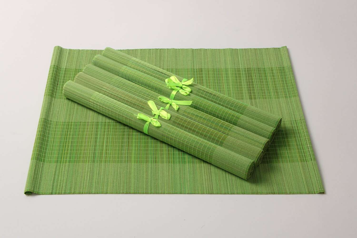 Placemats set six lime green placemats Green place mats