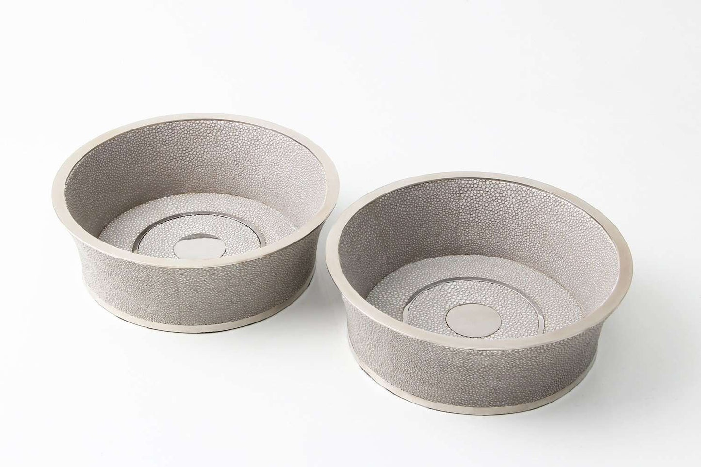 Wine coaster taupe shagreen wine coaster