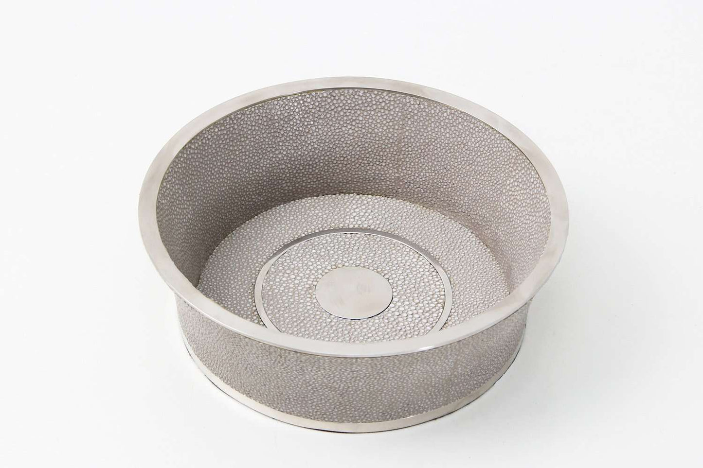 Wine coaster unique taupe shagreen wine coaster