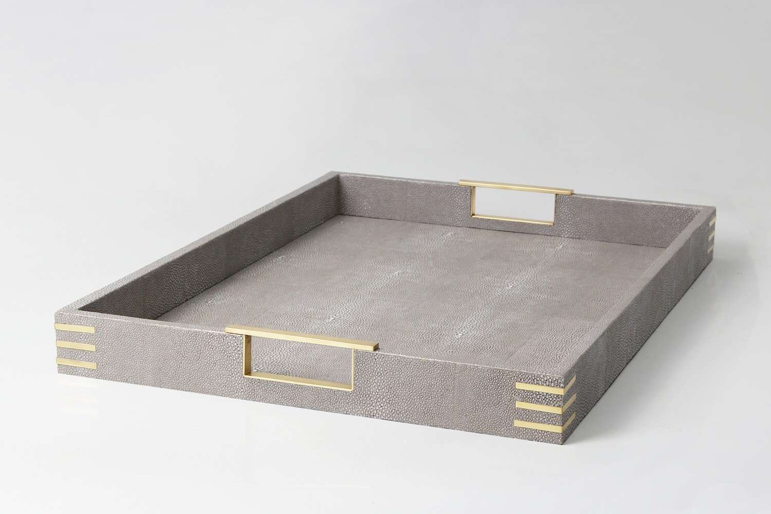 serving tray drinks tray bar tray taupe shagreen