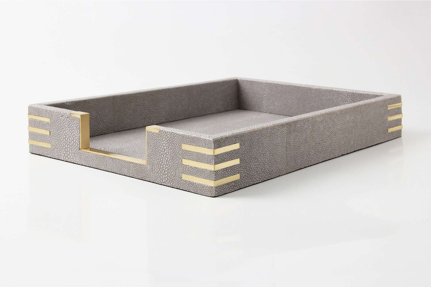 A4 paper tray Shagreen in tray desk tidy