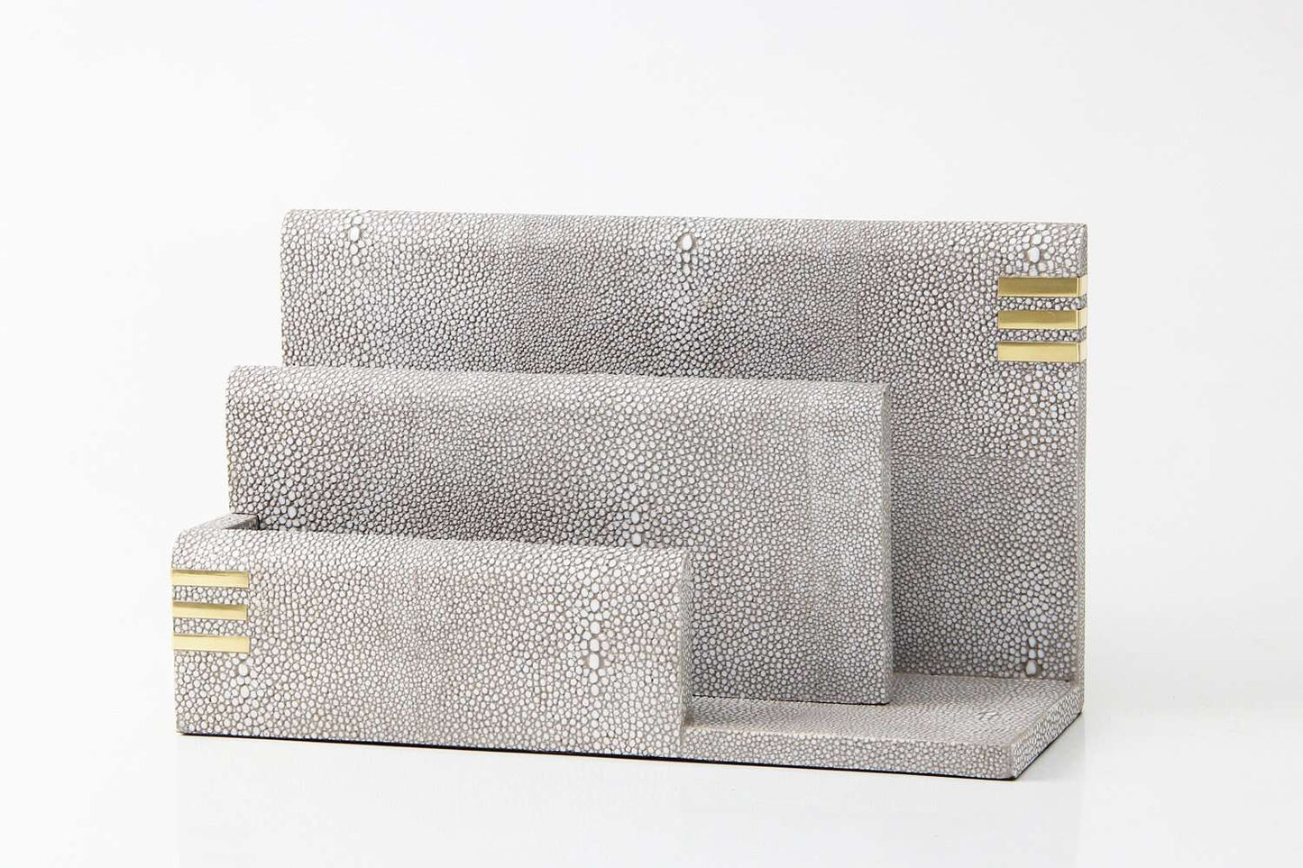 Christie Letter Rack in Barley Shagreen