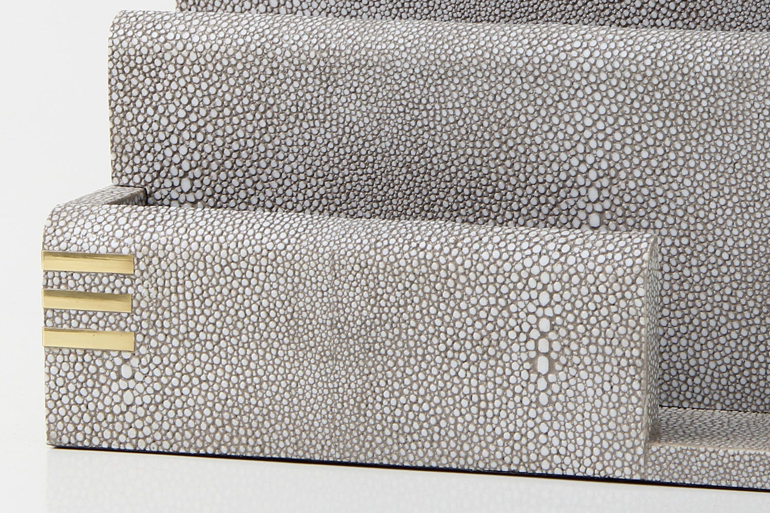 Letter rack faux shagreen Letter rack shagreen leather