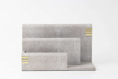 Letter rack in shagreen taupe Letter rack gift present