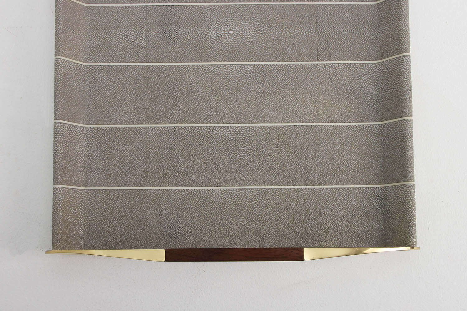 Unique taupe shagreen serving tray
