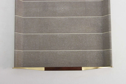 Unique taupe shagreen serving tray