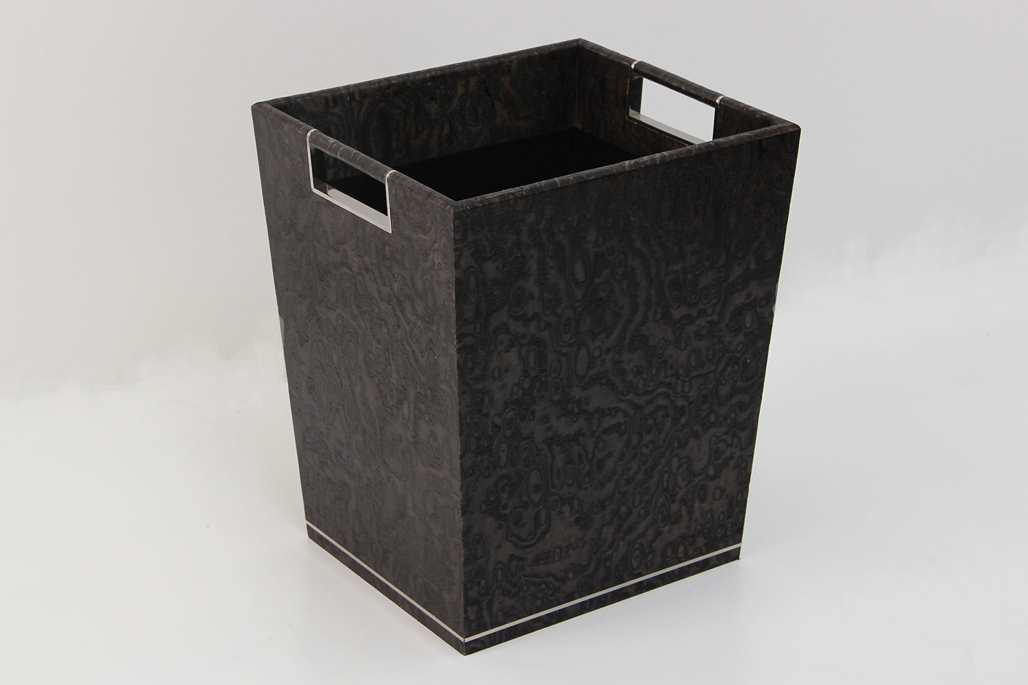 Interior design black waste paper bin