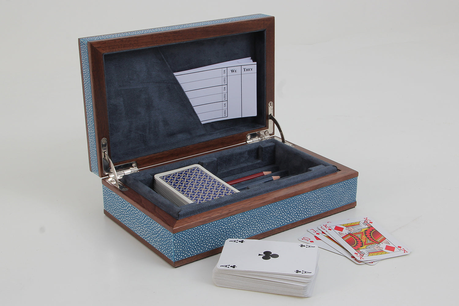 Shagreen bridge set with quality playing cards