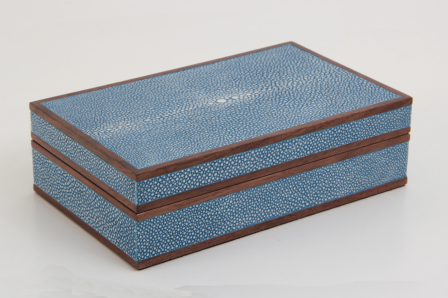 Bridge set in blue shagreen quality playing cards gift present
