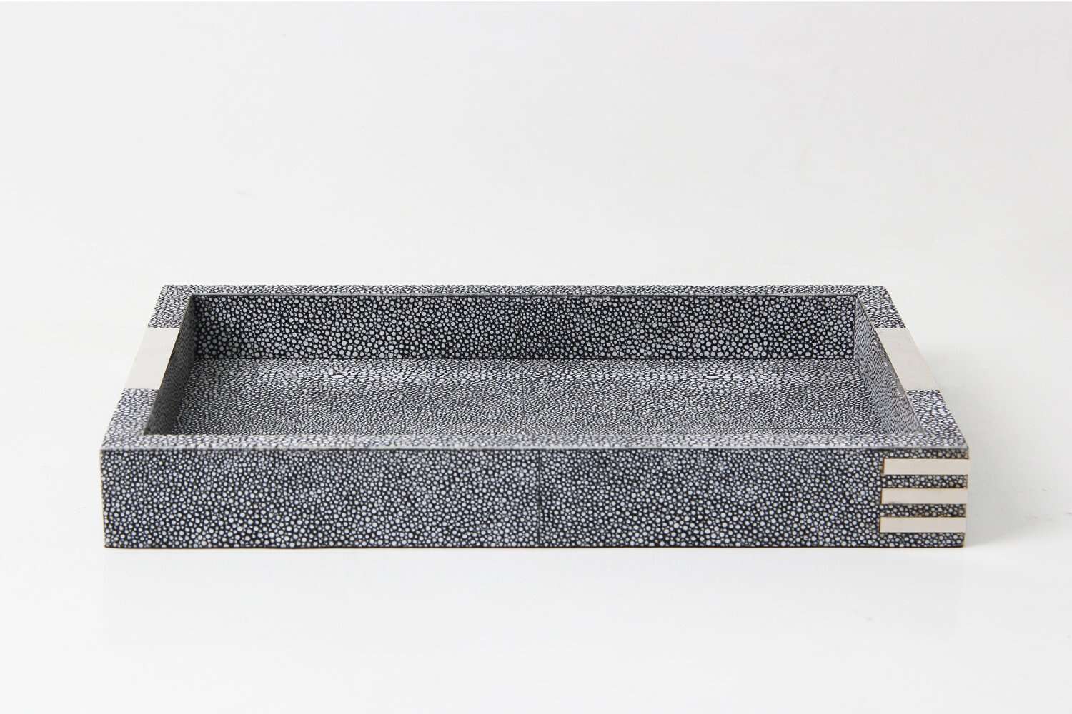 grey shagreen desk tray luxury Desk organiser