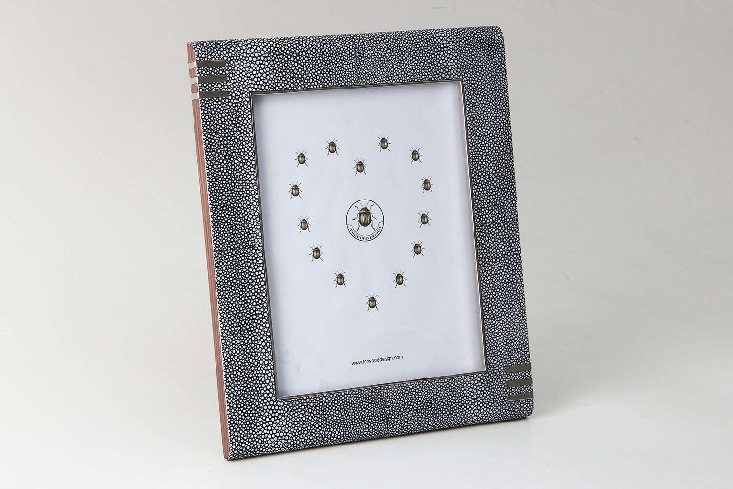 Large photo frame in grey shagreen Unique photo frame