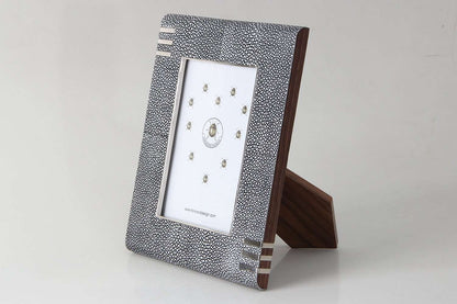 Chandler Photo Frame in Charcoal Shagreen