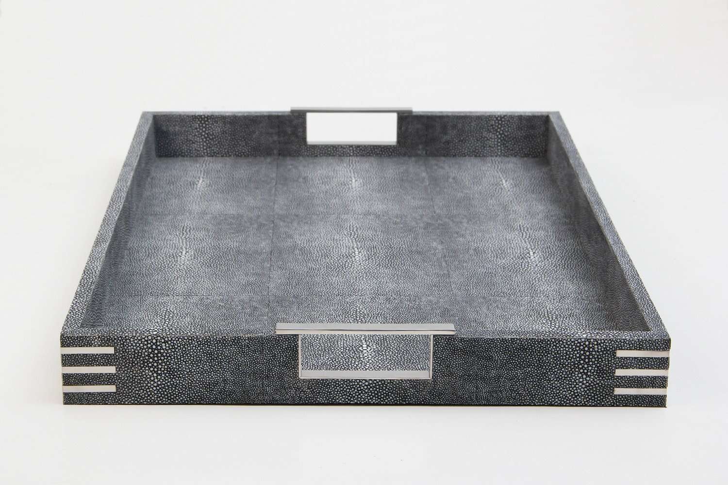 Gorgeous birthday present gift charcoal shagreen serving tray 