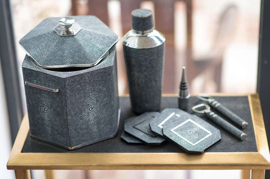 Ice bucket gorgeous shagreen Ice bucket