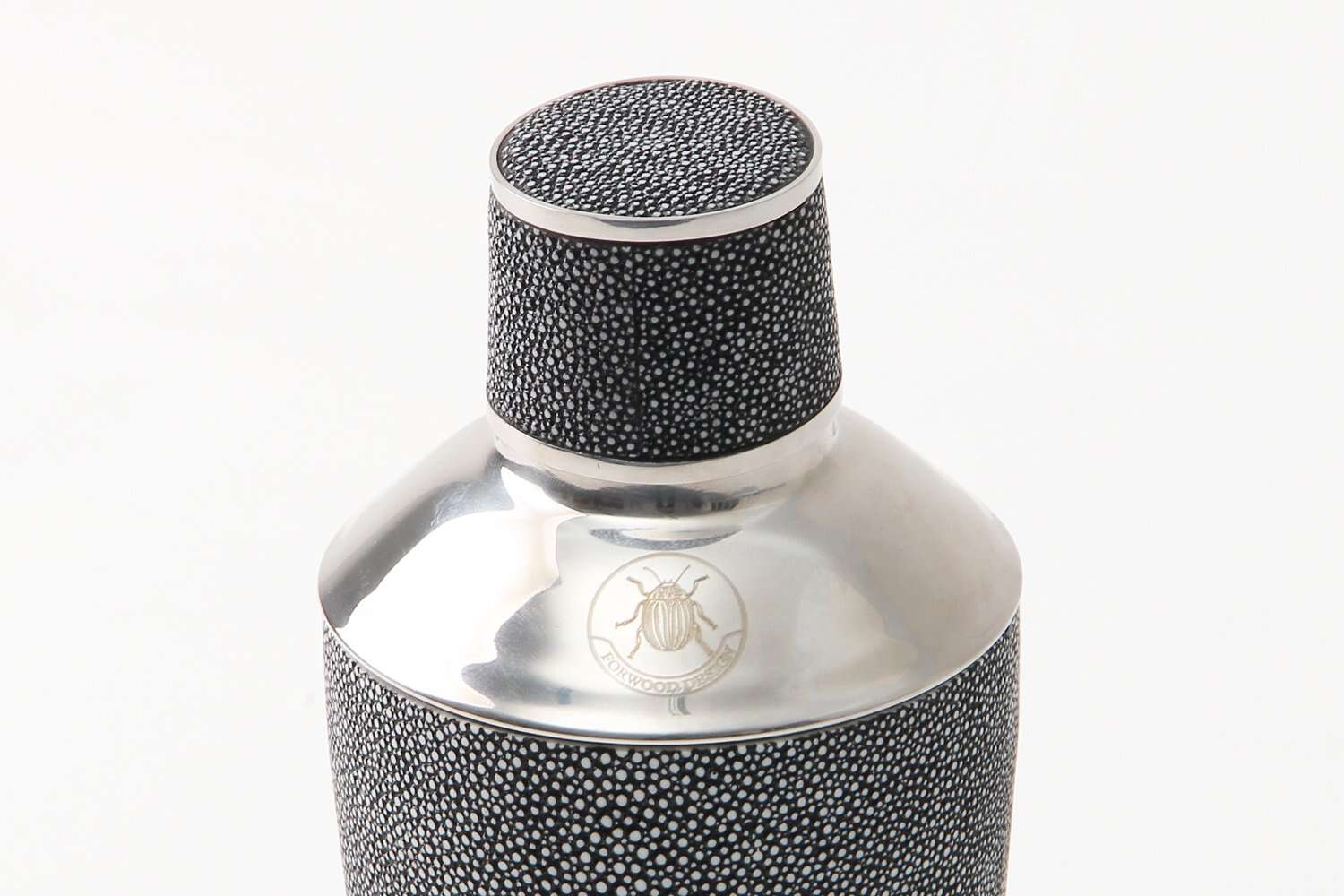 Charcoal shagreen cocktail shaker Unique cocktail shaker