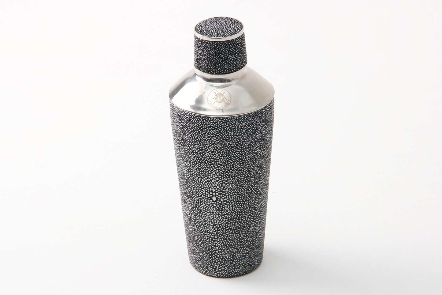Cocktail Shaker in Charcoal Shagreen