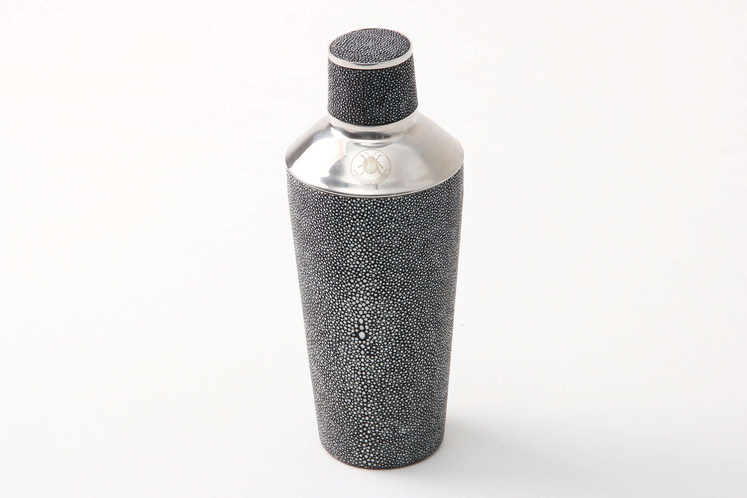 Cocktail shaker charcoal shagreen cocktail shaker