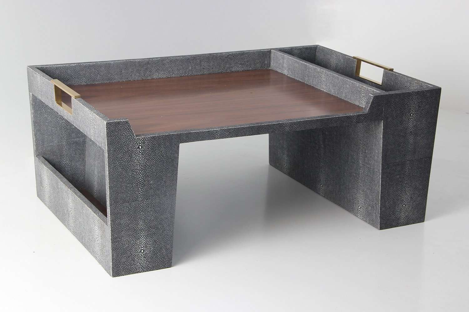 Grey Bed tray Luxury shagreen bed tray