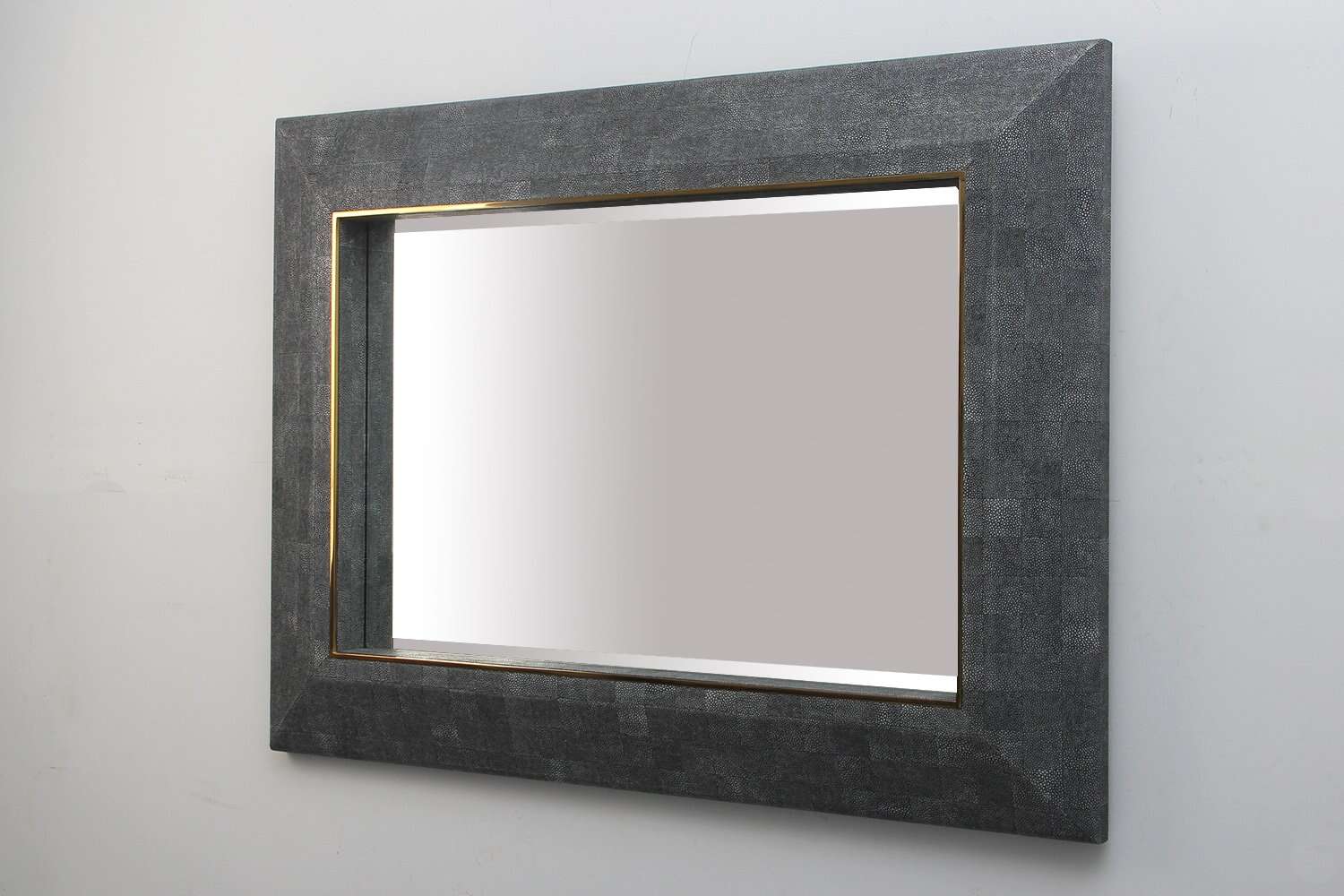 Wall mirror beveled shagreen wall mirror