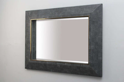 Henry Mirror in Charcoal Shagreen