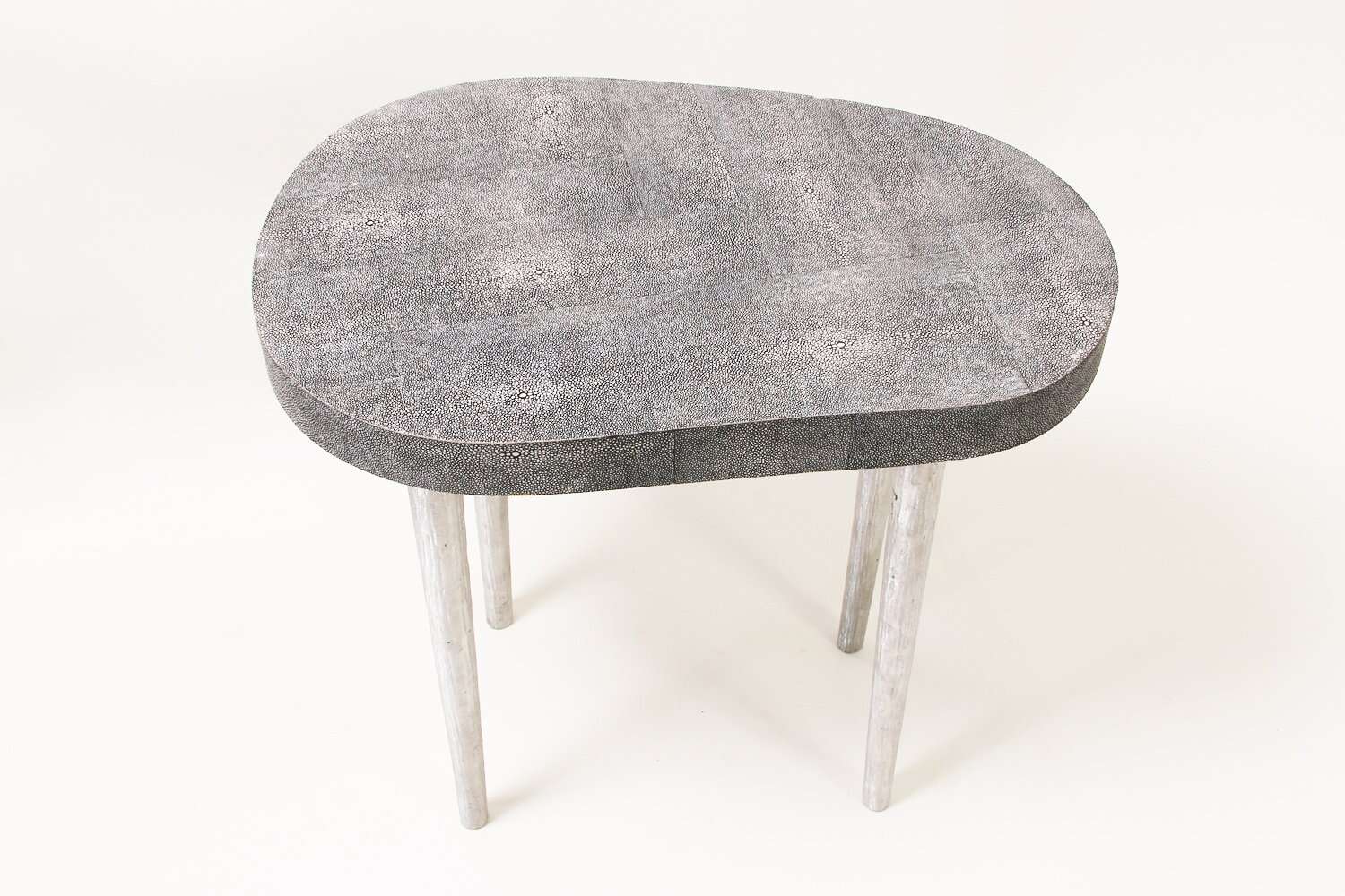 Lamp table Grey shagreen side table