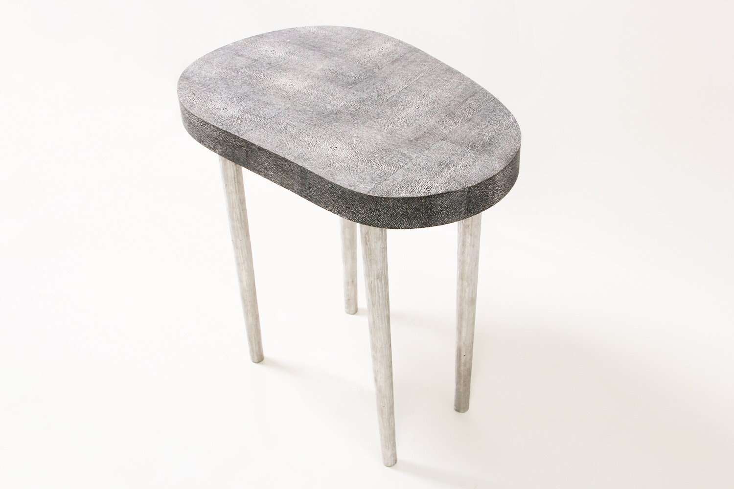 Side table modern Grey shagreen lamp table