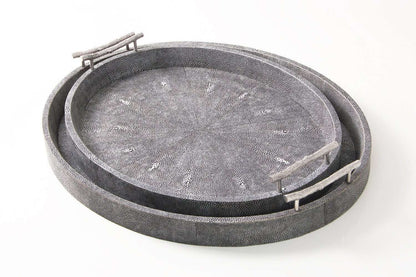 Serving tray chic Forwood Design grey shagreen servings tray