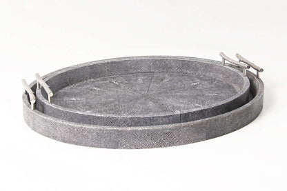 Serving tray gorgeous Forwood Design grey shagreen drinks tray
