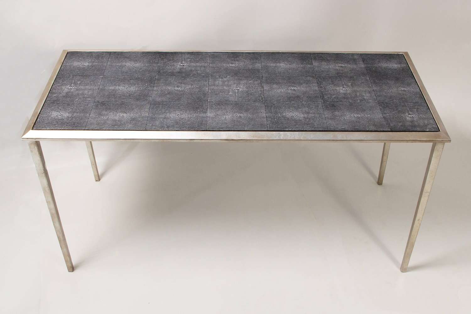 Narrow console table grey shagreen Silm console table