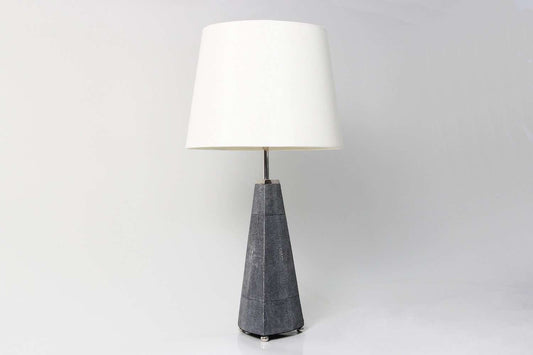 Steeple Table Lamp in Charcoal Shagreen