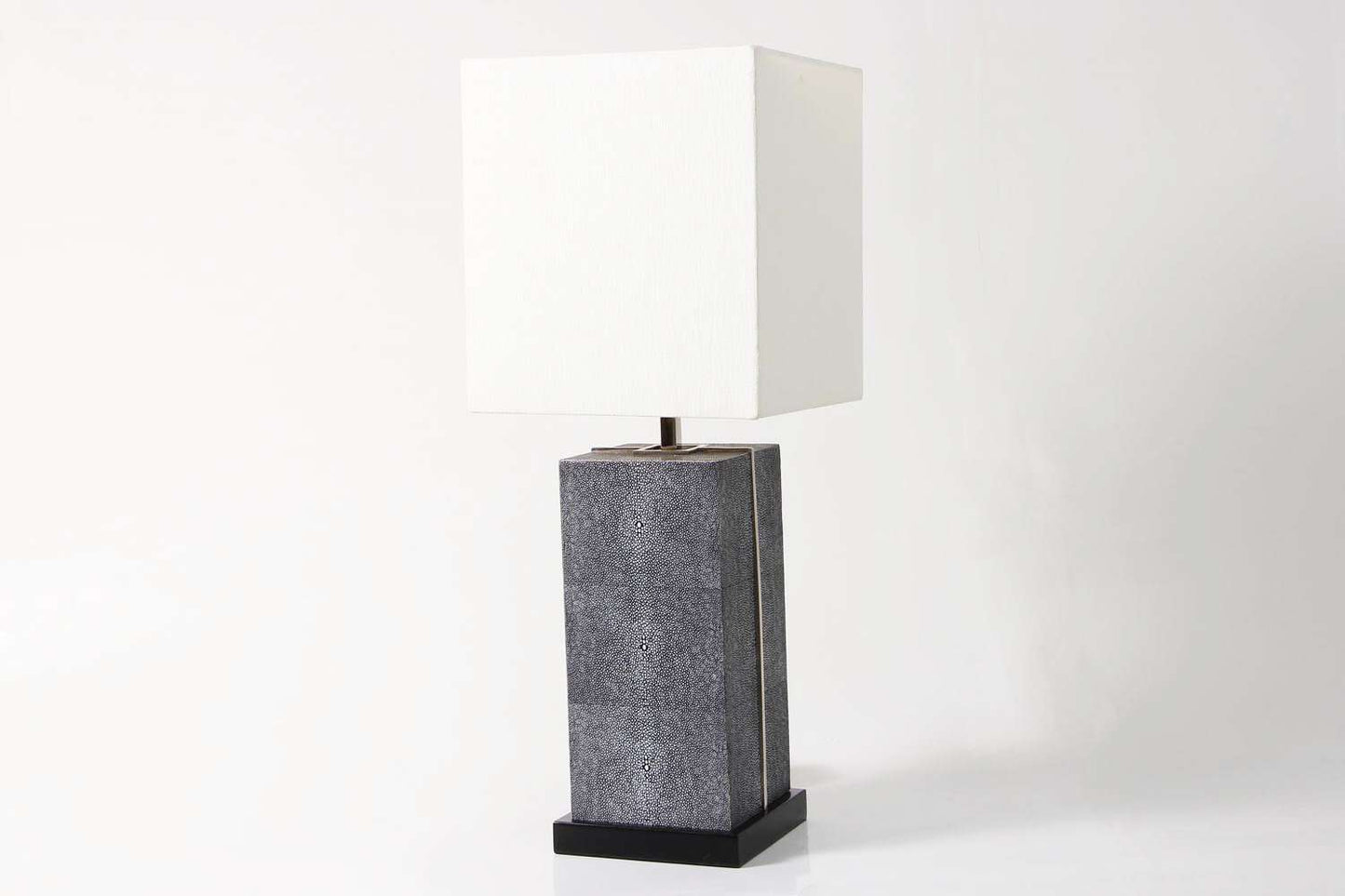 Laken Table Lamp in Charcoal Shagreen