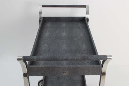 Drinks trolley Unique grey shagreen drinks trolley 