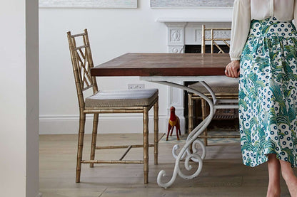 Cora dining chair in antque silver by Forwood Design