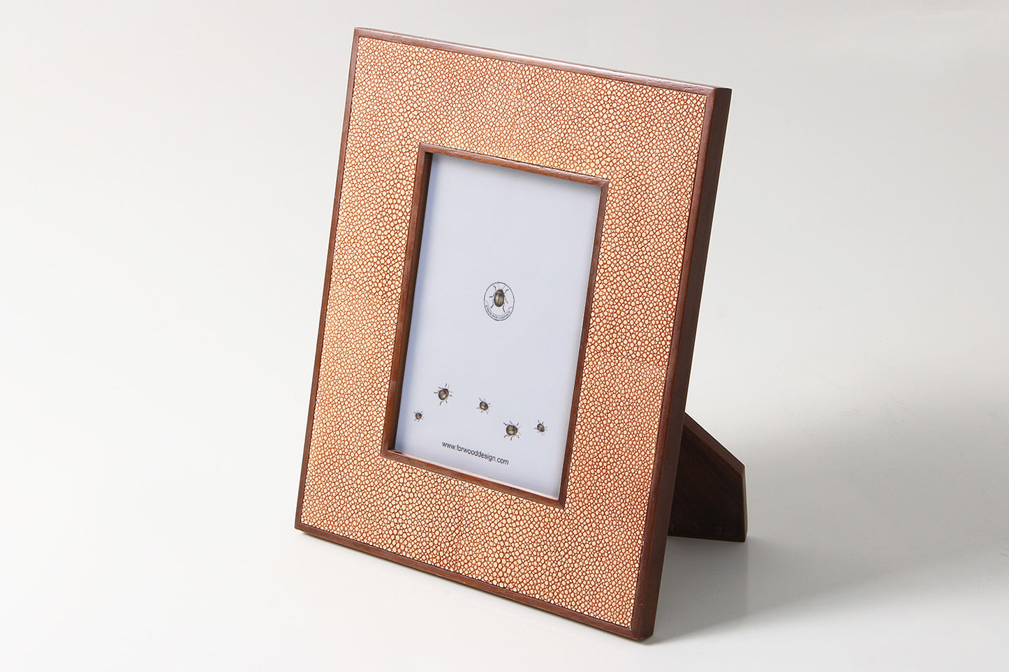 Classic Photo Frames in Coral Shagreen