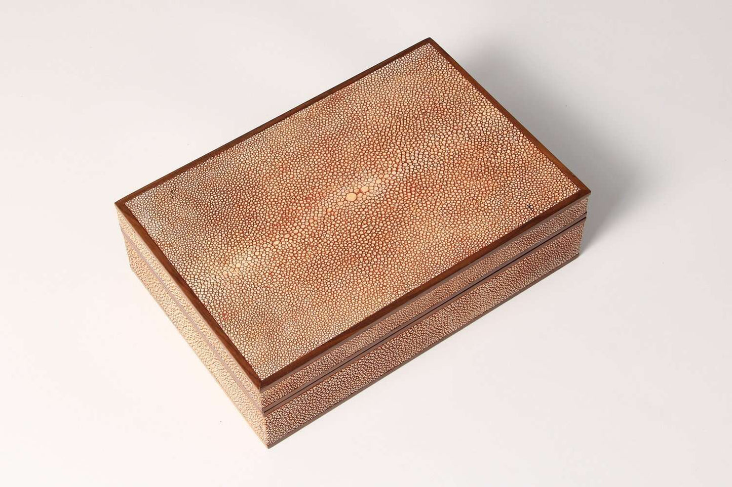 Jewelry box in luxury coral shagreen