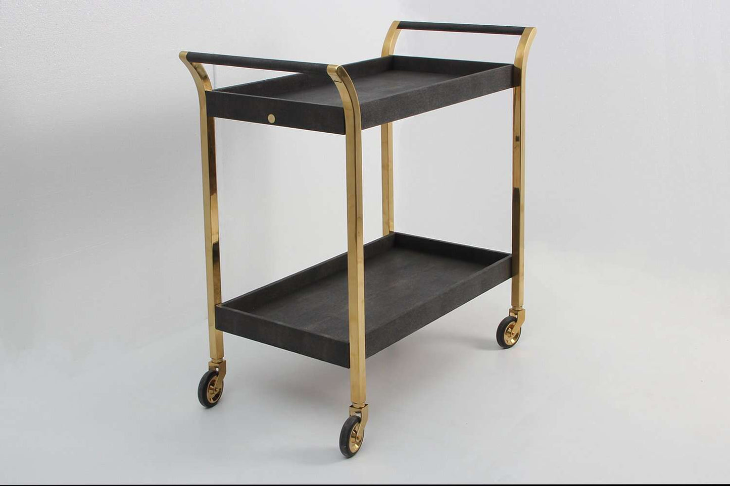 Drinks trolley gorgeous brown shagreen drinks trolley